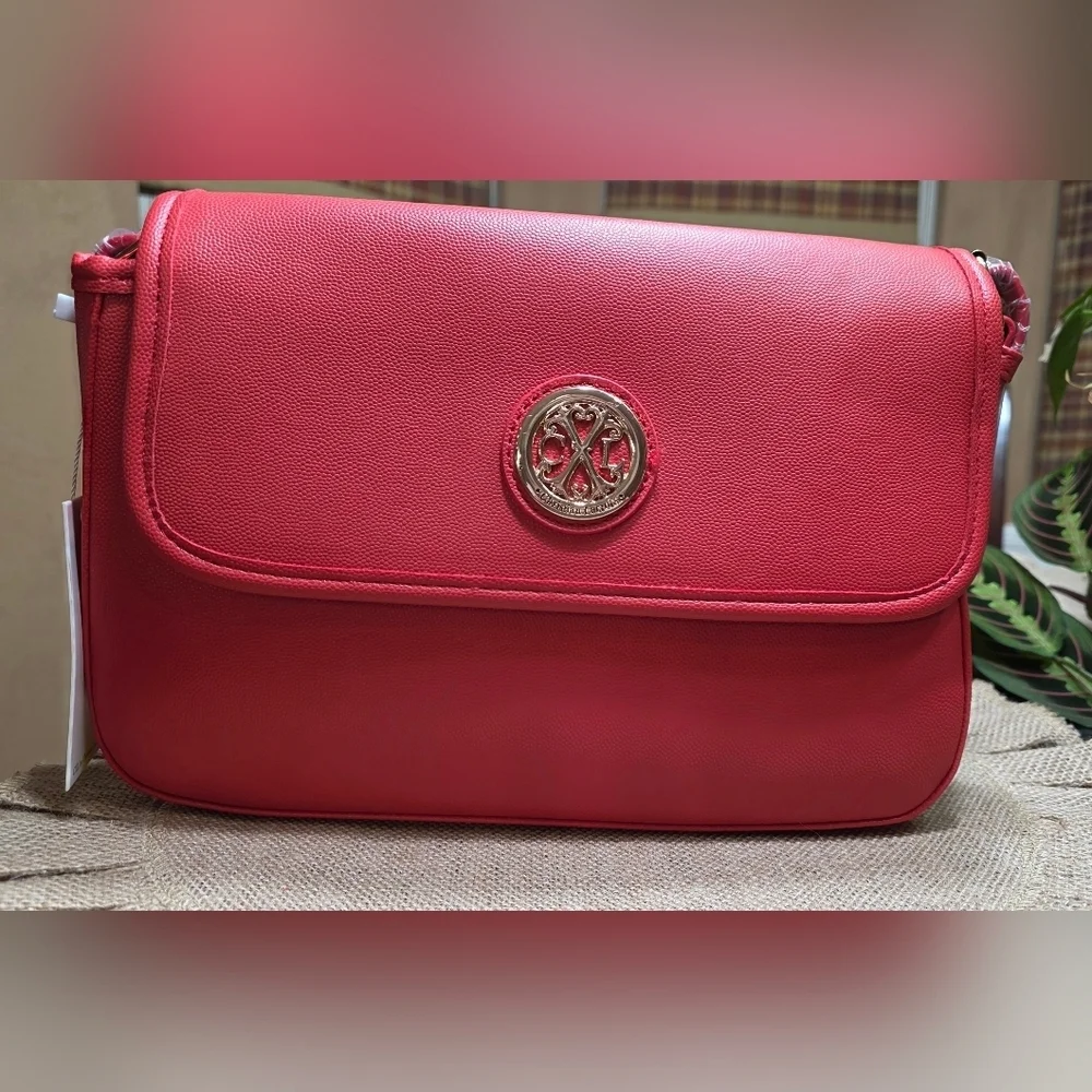 Christian Lacroix Red Shoulder Bag with Emblem